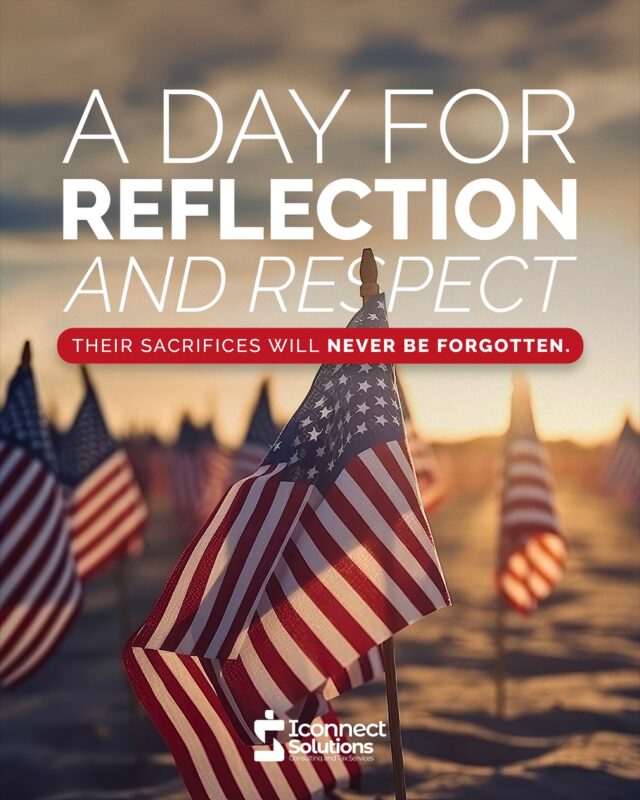 Neste Memorial Day, fazemos uma pausa para lembrar com respeito e gratidão aqueles que deram suas vidas em defesa da liberdade. 🇺🇸

Que a coragem e o legado dos nossos heróis e heroínas nunca sejam esquecidos. 🙏🏼

Hoje, mais do que um feriado, é um momento de reflexão sobre o verdadeiro significado de servir. 🤍

Aviso importante: Em razão do feriado de Memorial Day, nosso escritório estará fechado hoje (27). Retornamos às atividades normais amanhã (28).

#MemorialDay #GratidãoEterna #iConnectSolutions #FeriadoNacional #USAHolidays